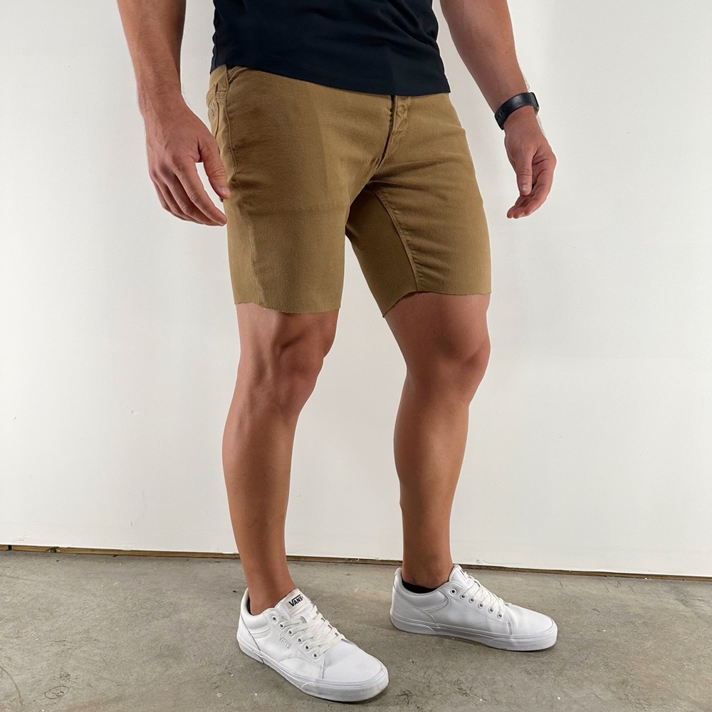 VOLCOM / Tan DIY Cut Off Jorts / W 31”